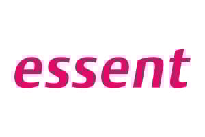 Essent company logo in magenta pink text